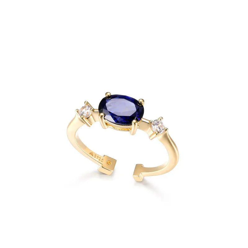 Sapphire S925 Silver Open Ring - OOAKB