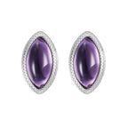 Time Whispers Series Natural Amethyst Marquise Earrings