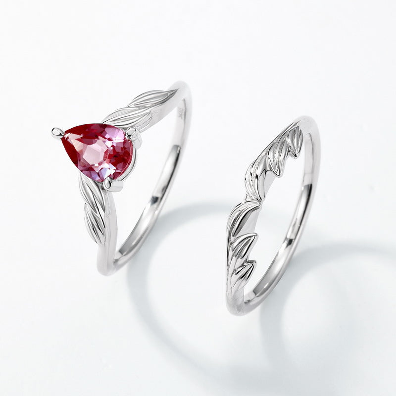 Silver Alexandrite Stackable Ring Women's Style