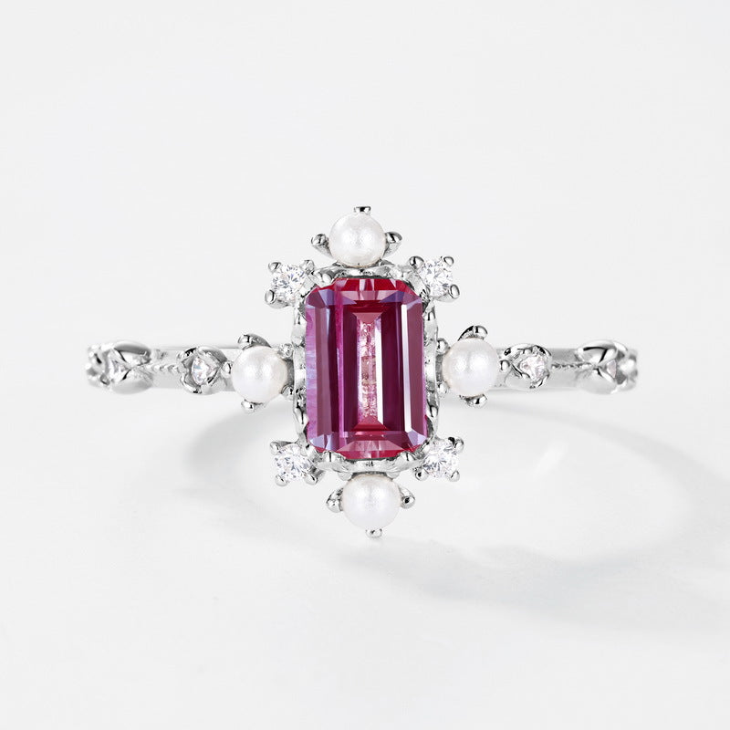 Alexandrite European and American Style Personalized Ring