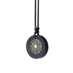 Customized Ebony & Rosewood Magnetic Couple Necklaces - 5th Anniversary Sun & Moon Engraved