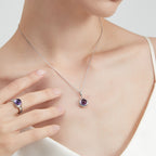 Natural Amethyst Minimalist Temperament Collar Necklace