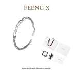 Customized Sterling Silver Wood-Branch Couple Rings - 5th Anniversary Engraved