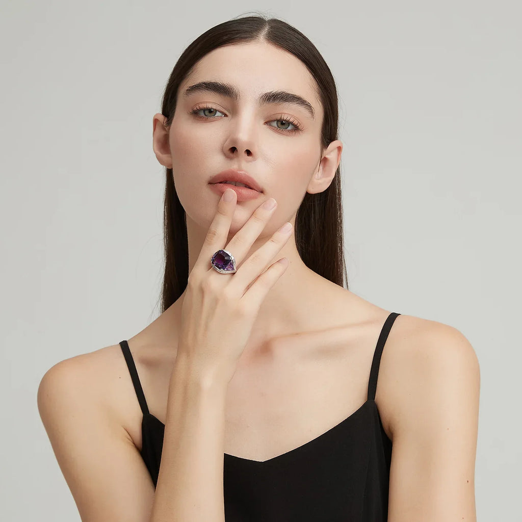 Carmen's Love Series Natural Amethyst Ring - OOAKB
