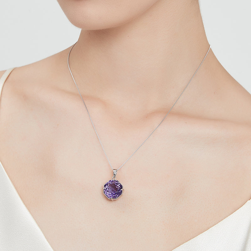 Natural Amethyst Minimalist High-End Collar Necklace