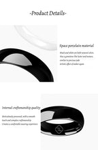 Customized Artisanal Ceramic Day-Night Couple Rings - 9th Anniversary Engraved