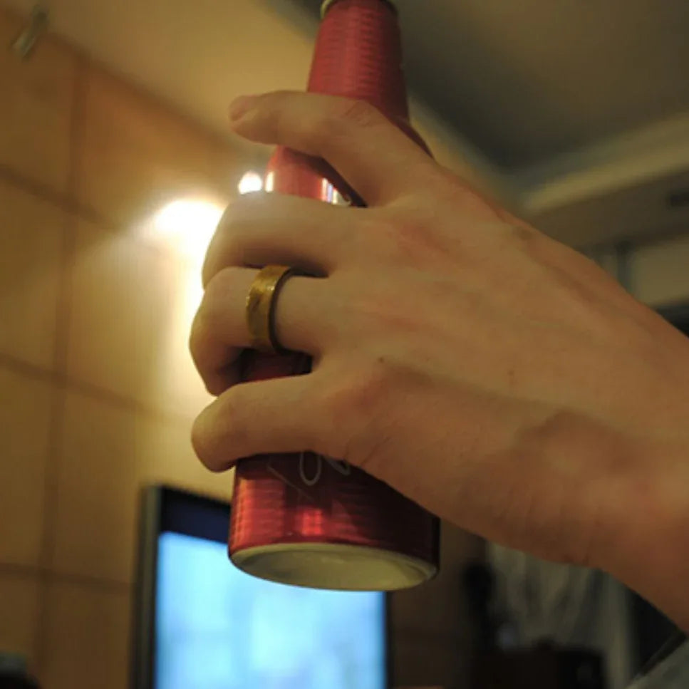 Handcrafted Ebony & Titanium Steel Ring - OOAKB