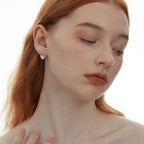 Mother of Pearl Heart-Shaped Pearl Earrings