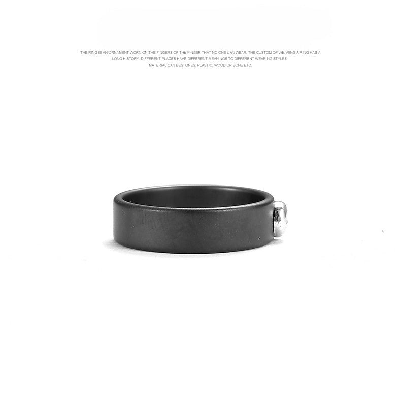 Customized Artisanal Cross-Screw Ceramic Ring - 9th Anniversary 925 Silver Minimalist