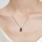 Twilight Star Dome Series Natural Amethyst Collar Necklace