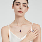 Natural Amethyst Light Luxury Ring