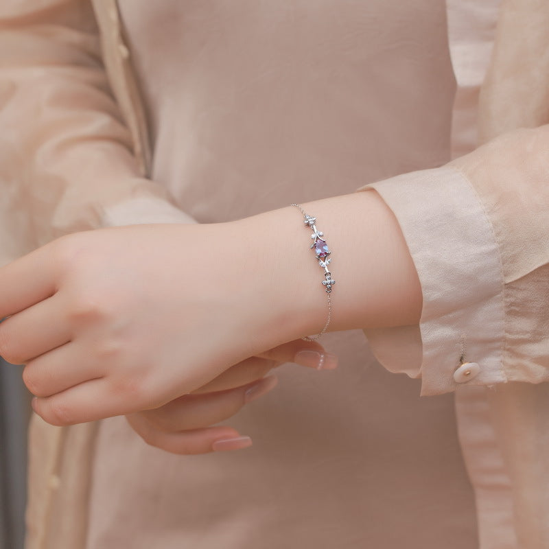 Silver Alexandrite Ins Style Personalized Bracelet