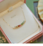 Hand - Cast Artisan Bronze Customized Smile Necklace: A Unique Bronze Wedding Gift for 8th Year