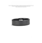 Customized Artisanal Cross-Screw Ceramic Ring - 9th Anniversary 925 Silver Minimalist