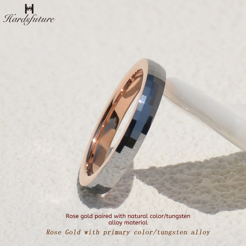 6th Anniversary Customized Tungsten Ring Iron Anniversary
