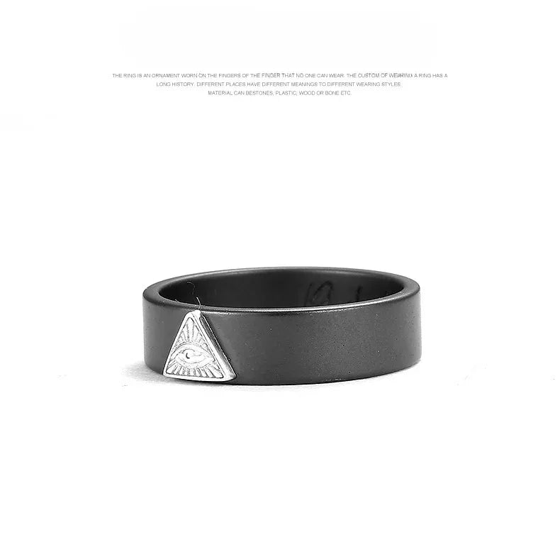 Artisanal Ceramic Evil Eye Ring - OOAKB