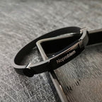 Customized Titanium Steel Couple Bracelets - 6th Iron Anniversary Negative Ion
