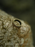 Customized Vintage Copper Couple Rings - 7th Anniversary Neo-Chinese Taotie Pattern