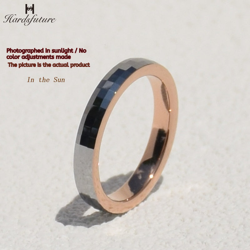6th Anniversary Customized Tungsten Ring Iron Anniversary