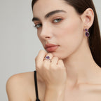 Natural Amethyst Square Sugar Ring