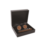 Customized Wooden Wedding Gift - Men's Wooden Cufflinks and Tie Clip Set