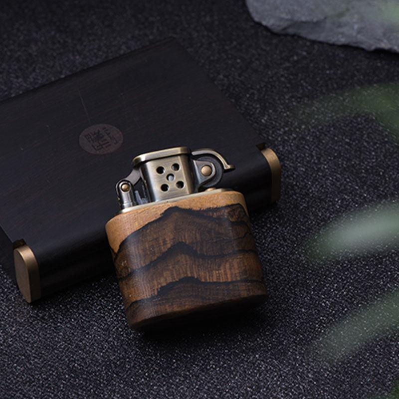 Personalized Wooden Vintage Lighter – 5th Wood Anniversary Gift