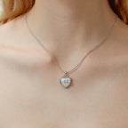 Mini Bowknot Heart-Shaped Pearl Pendant Necklace