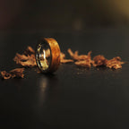 Customized Handcrafted Ebony & Titanium Steel Ring - 5th Anniversary Engraved