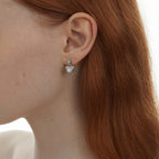 Mother of Pearl Heart-Shaped Pearl Earrings