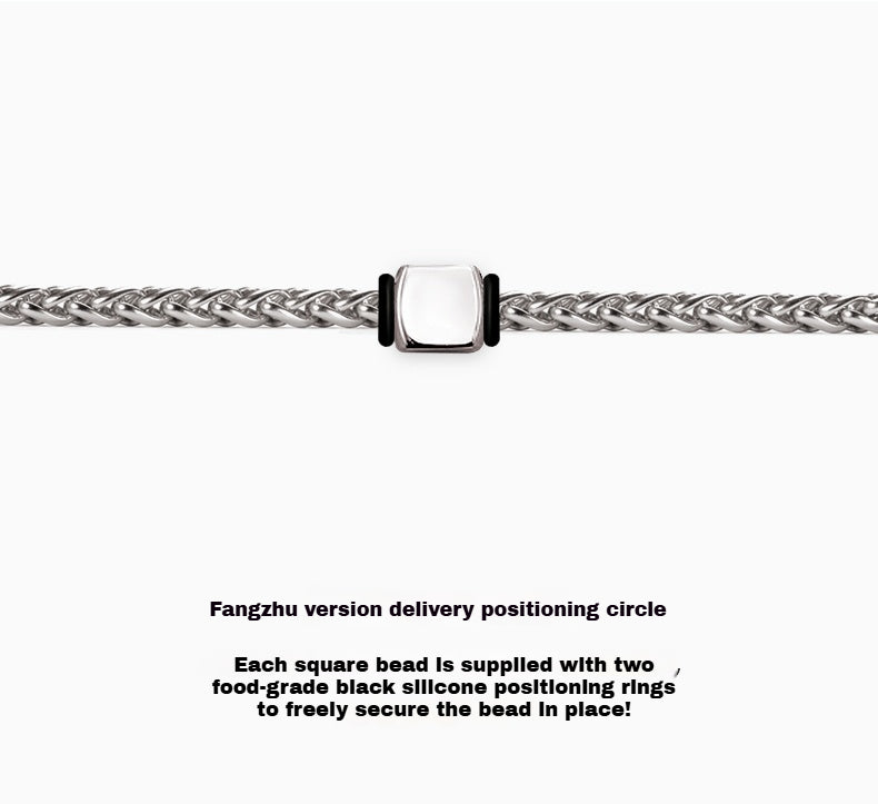 Customized 316 Steel Germanium Necklace - 6th Iron Anniversary Engraved