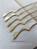 Customized Copper Moses Staff Bookmark - 7th Anniversary Engraved Gift Set