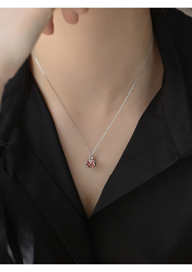 Customized Guava 4th Fruit & Flower Wedding Necklace - S925 Sterling Silver Engraved