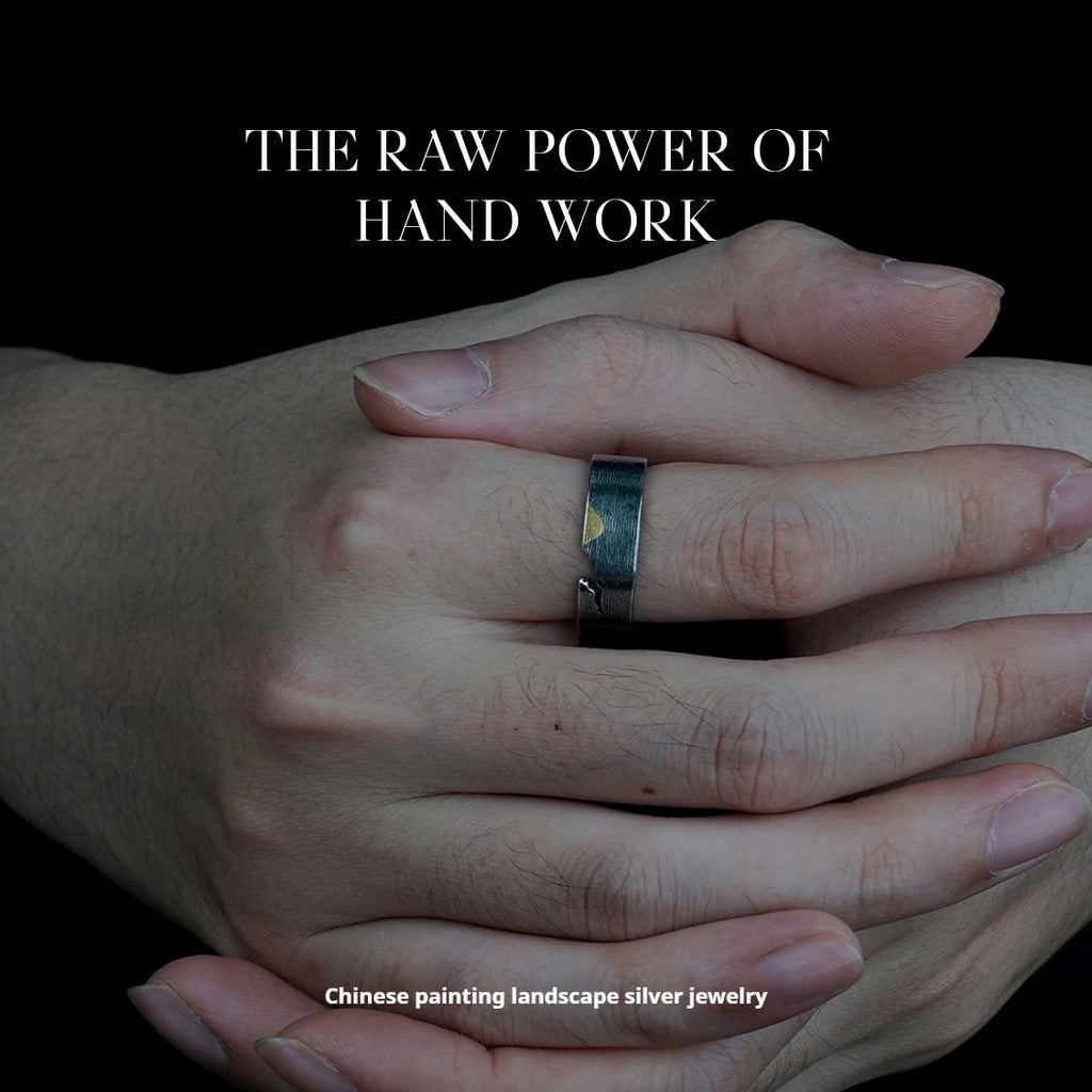 Tungsten Aurora Ring – 6th Iron Anniversary Gift
