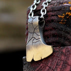 Customized Brass Battle Axe Pendant Necklace - 7th Anniversary Engraved
