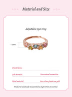 Customized Brazilian Tourmaline Star Ring - 8th Anniversary 925 Silver Rose Gold