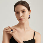 Time Whispers Series Natural Amethyst Marquise Earrings