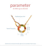 Customized Colorful Tourmaline Necklace - 8th Anniversary Ancient Silver Craft