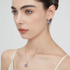 Natural Amethyst Teardrop Earrings