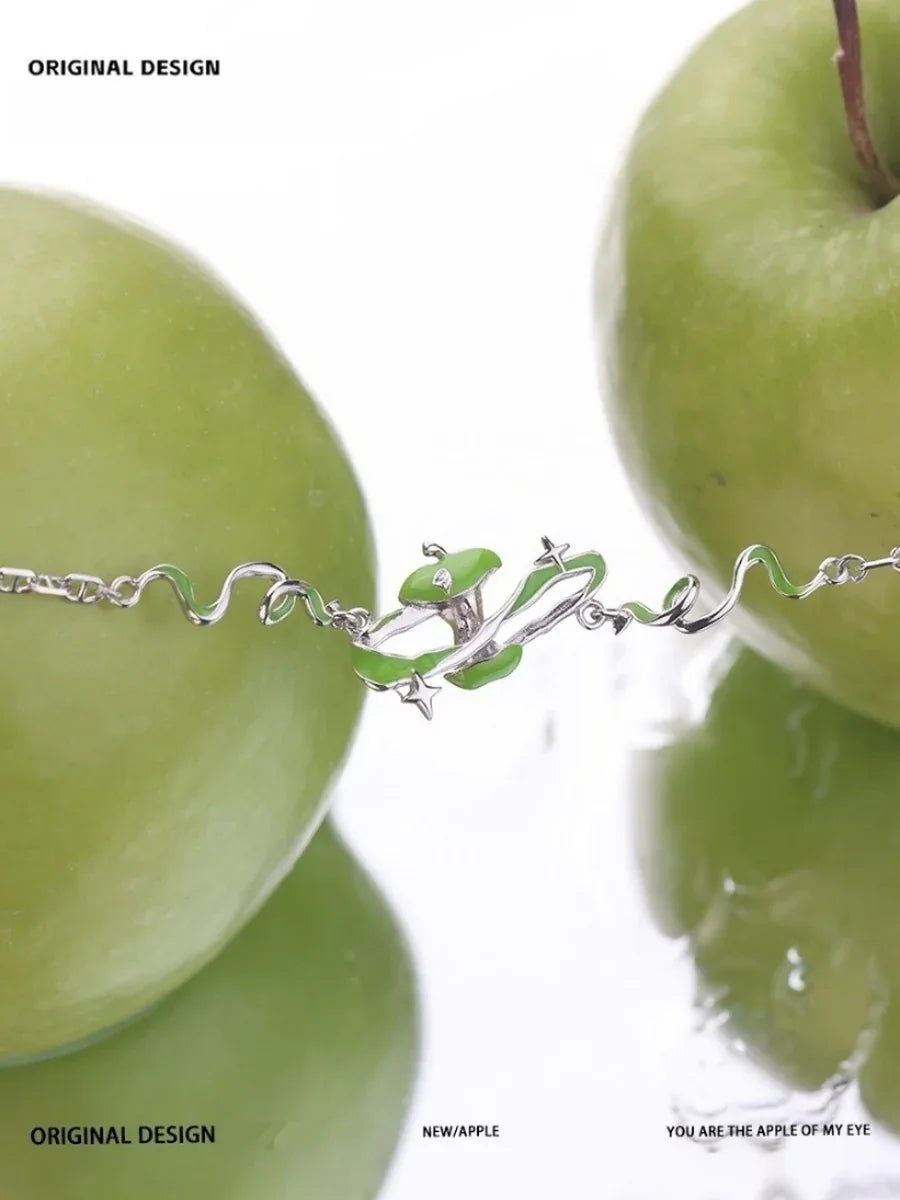 Apple Star Ring Bracelet - Eco-Copper Engraved - OOAKB