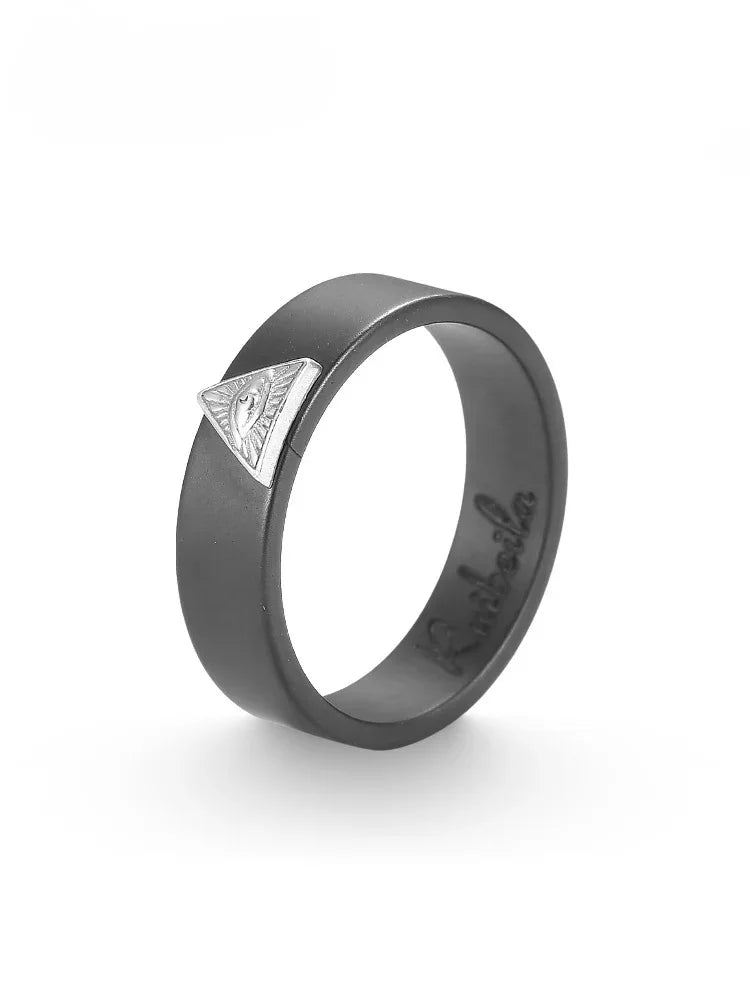 Artisanal Ceramic Evil Eye Ring - OOAKB
