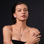 Heart of the Ocean Series Amethyst Heart Collar Necklace