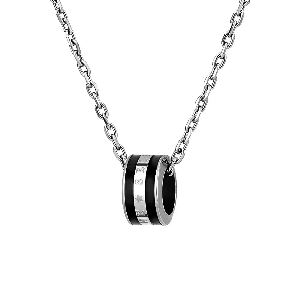 Unique Double Color Ring Necklace - OOAKB