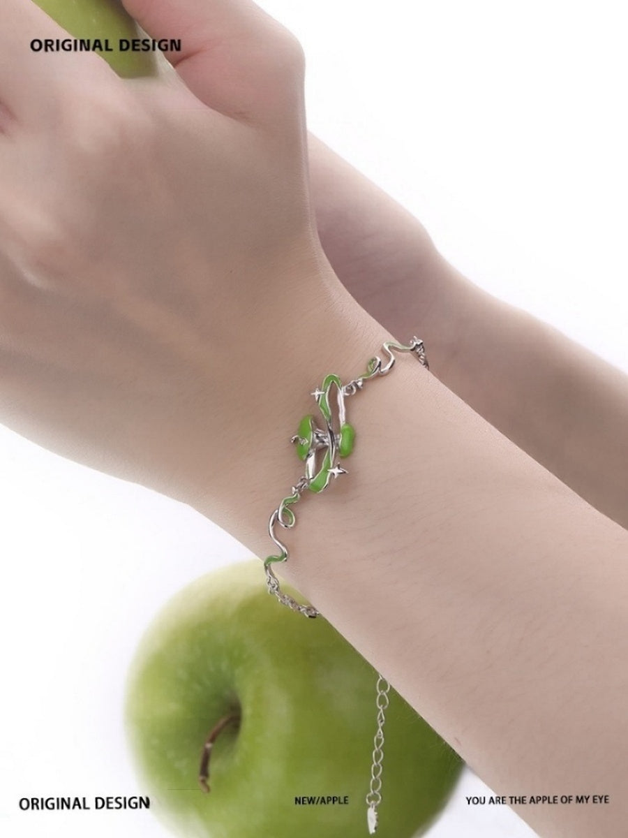 Customized Apple Star Ring 4th Fruit & Flower Wedding Bracelet - Eco-Copper Engraved