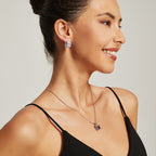 Square Sugar Series Natural Amethyst Collar Necklace