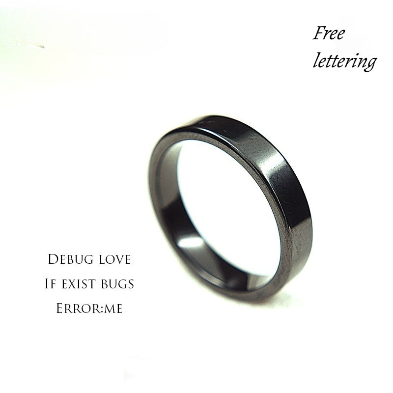 Customized Artisanal Ceramic Circle Necklace - 9th Anniversary Two-Tone Titanium Steel Design