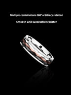 Customized 857 Tungsten Spinner Ring - 6th Iron Anniversary Engraved