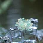 Handcrafted Leather Sculpture Flower Earrings, lifestyle view