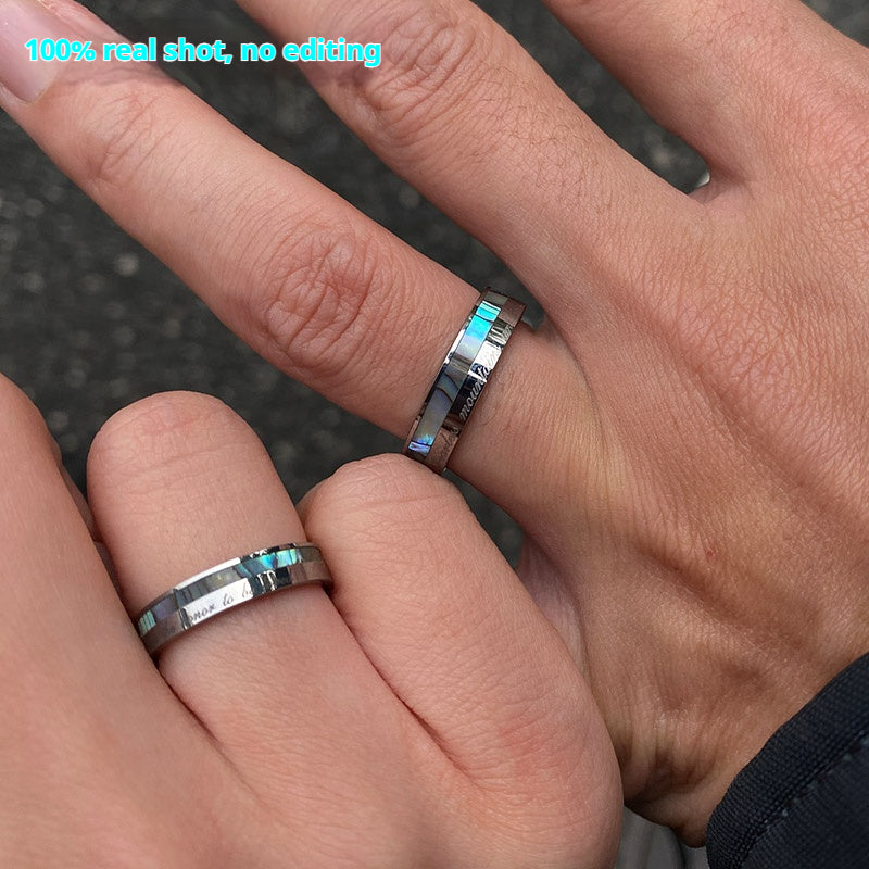 Customized Shell Couple Rings - Perfect Iron Wedding Gift