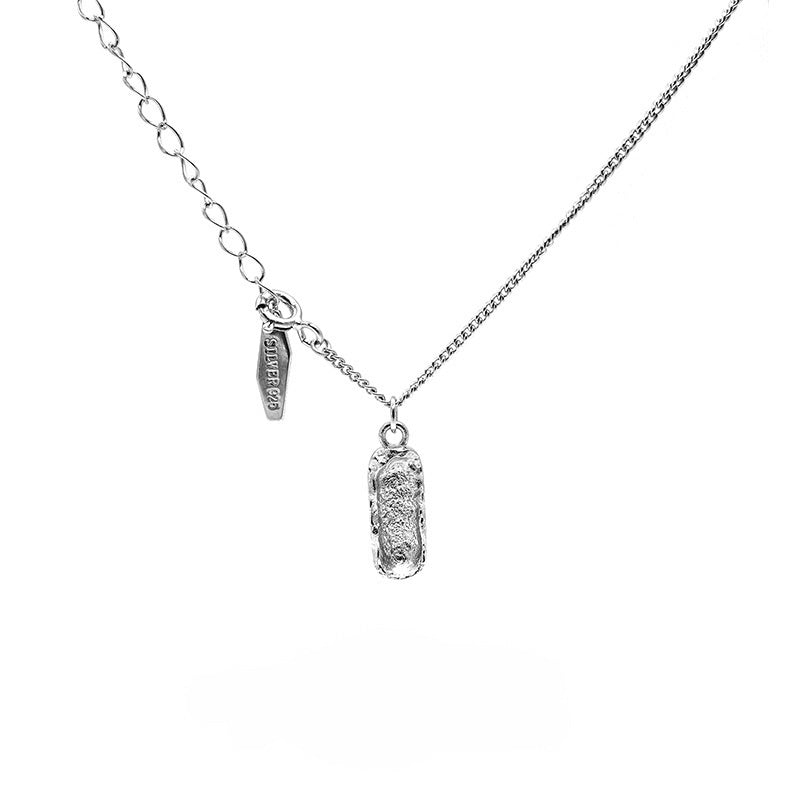 S925 Sterling Silver Tin Foil Ingot Necklace – Anniversary Gift for Her