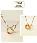 Customized Colorful Tourmaline Necklace - 8th Anniversary Ancient Silver Craft
